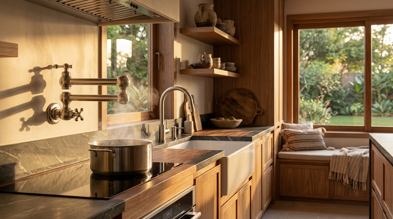 Guia de Estilo: O Charme Articulado na Cozinha Gourmet