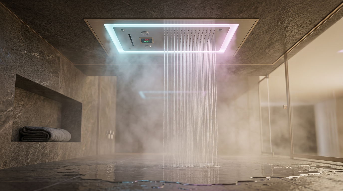Santuário no Banho: Ducha Spa Led Inox para Serenos Momentos
